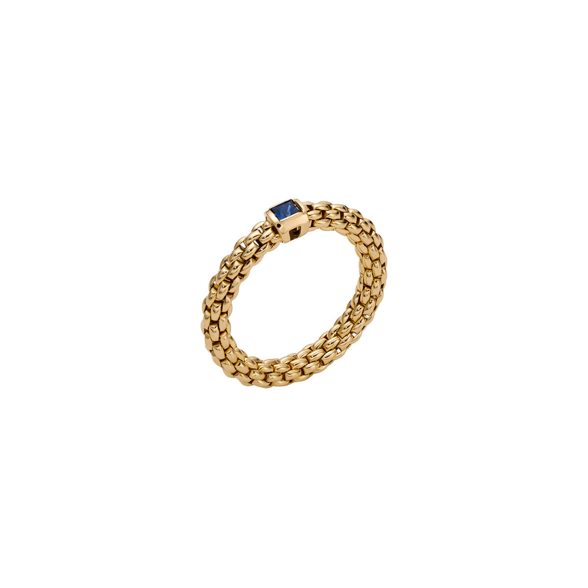 Fope Souls Ring 18ct yellow gold with blue sapphire