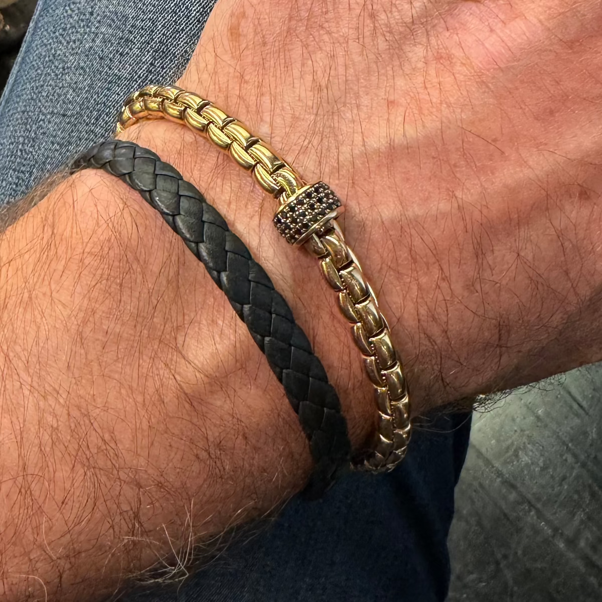 Spirit Man - Tribe - Woven Leather Wide Cuff