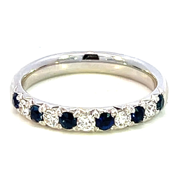 Sapphire and Diamond Eternity Band