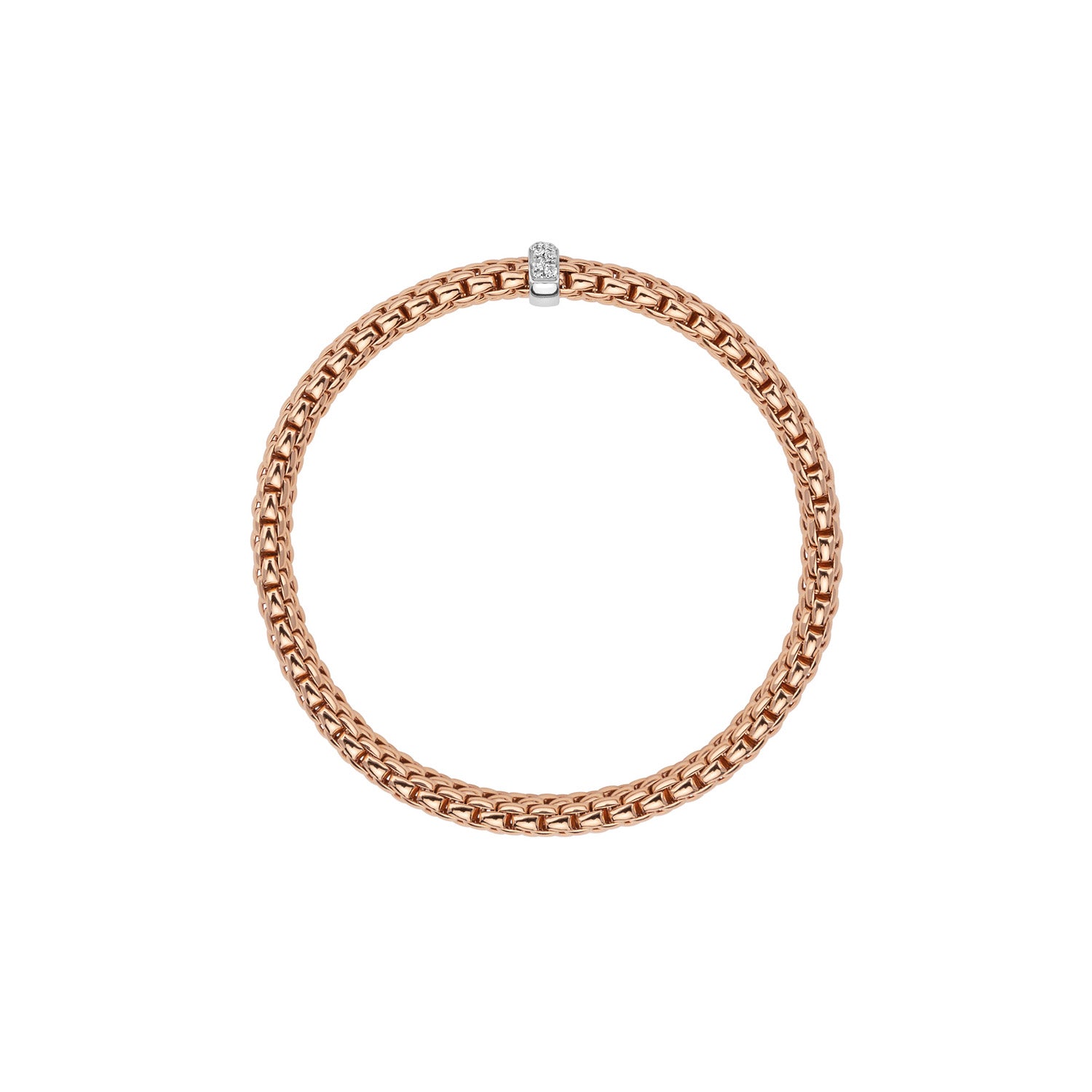 Fope Vendome Rose Gold Diamond rodel bracelet 
