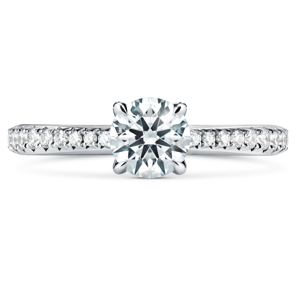 Hearts on fire solitaire Vela diamond engagement ring