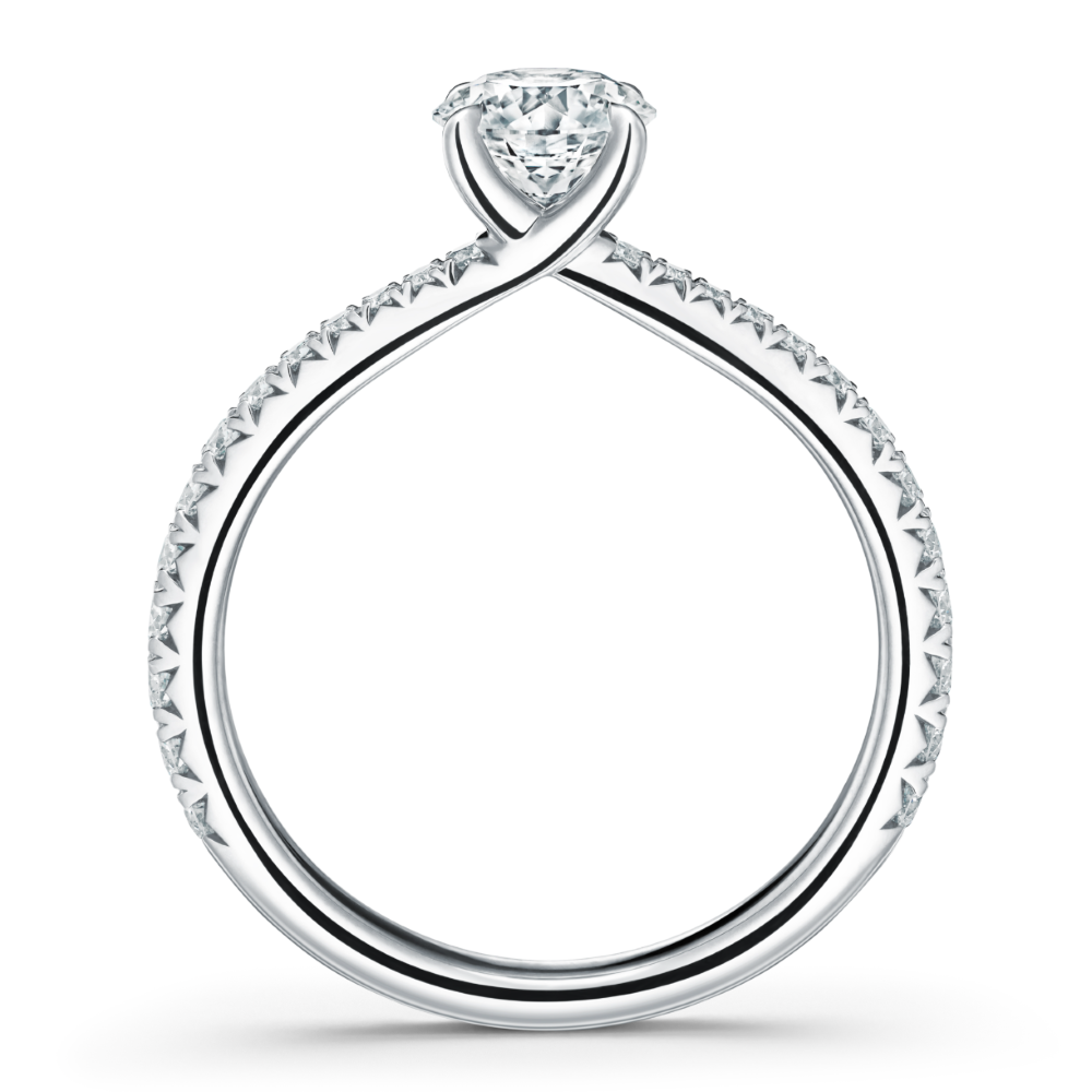 Hearts on Fire Vela Engagement ring side profile