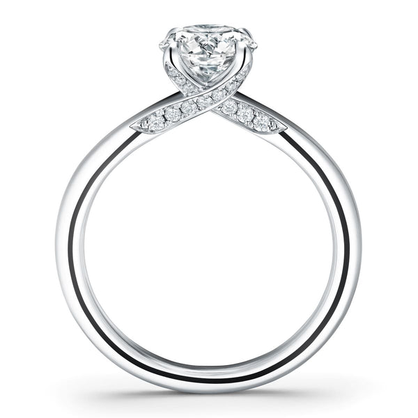 Diamond Engagement ring with diamond gallery