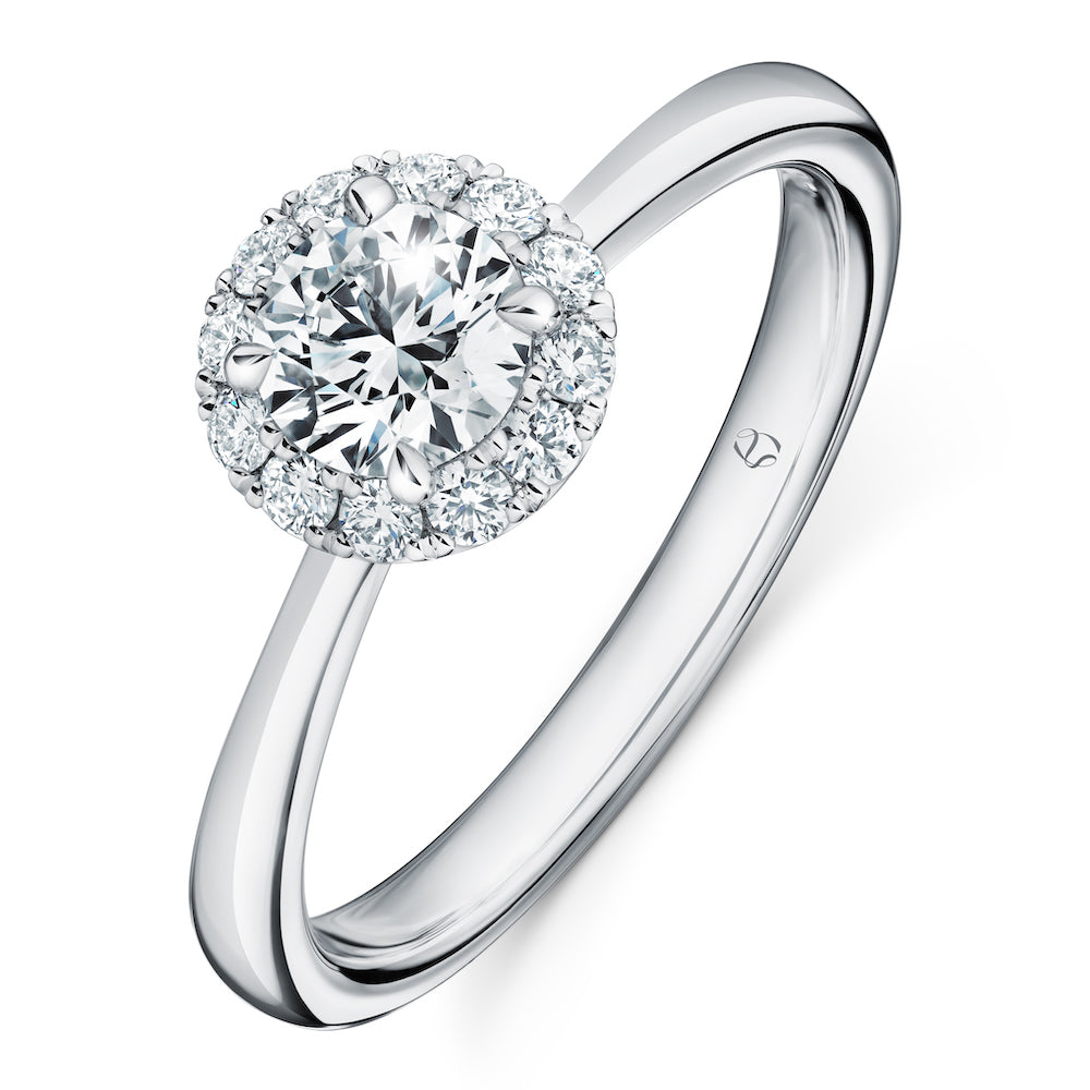 Hearts on Fire Vela Halo Ring 0.70ct