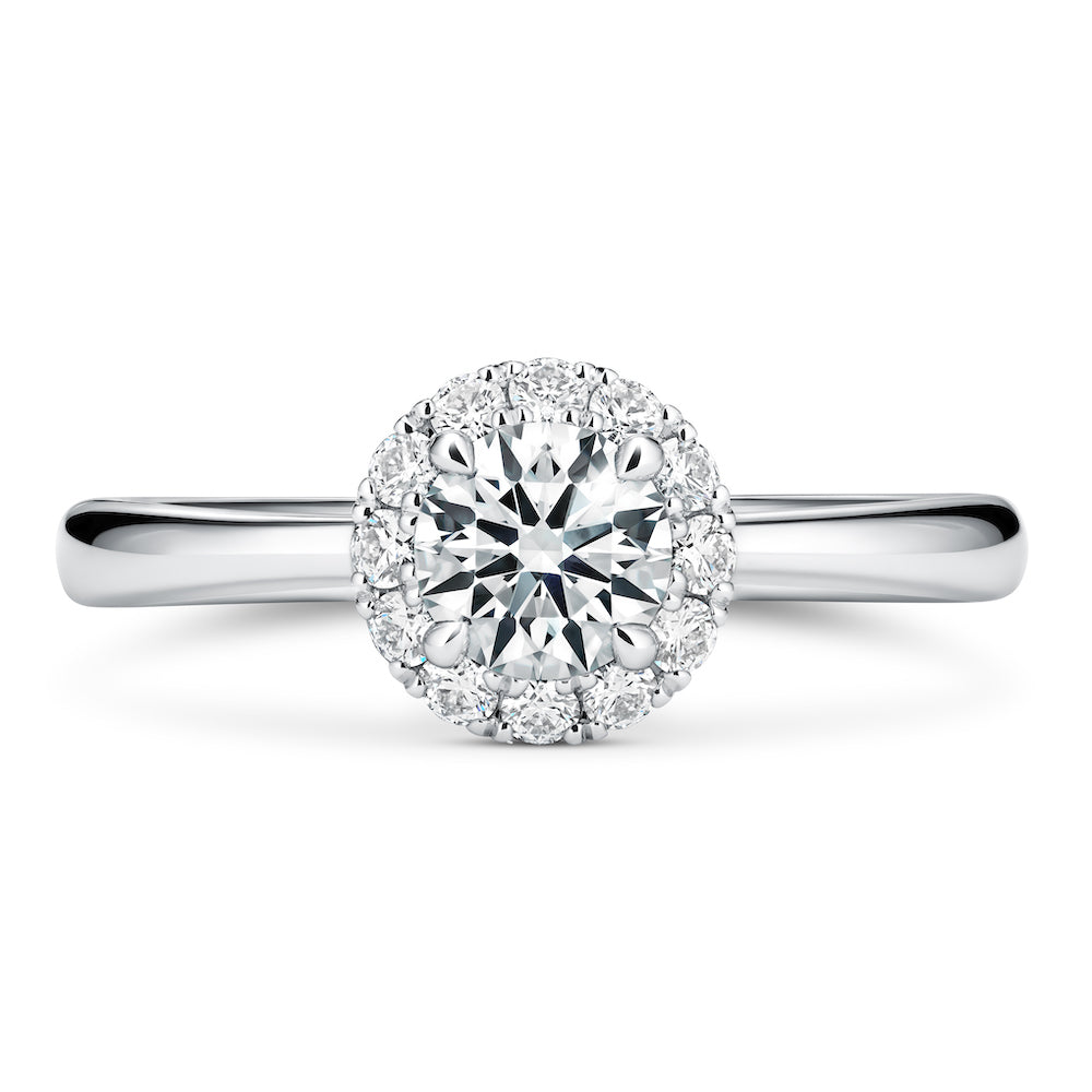 Hearts on Fire Vela Halo Ring 0.70ct