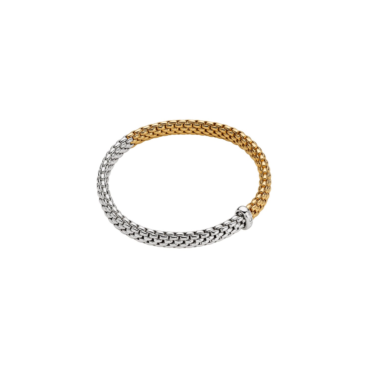 Fope Vendome Essentials BiColour Bracelet White and Yellow Gold