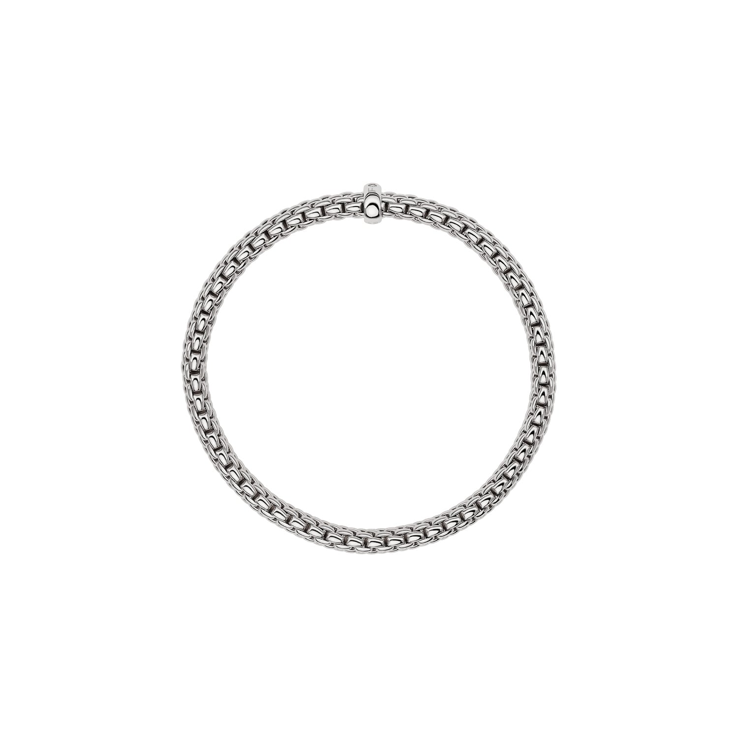Fope Vendome Essentials Bracelet in White Gold profile view