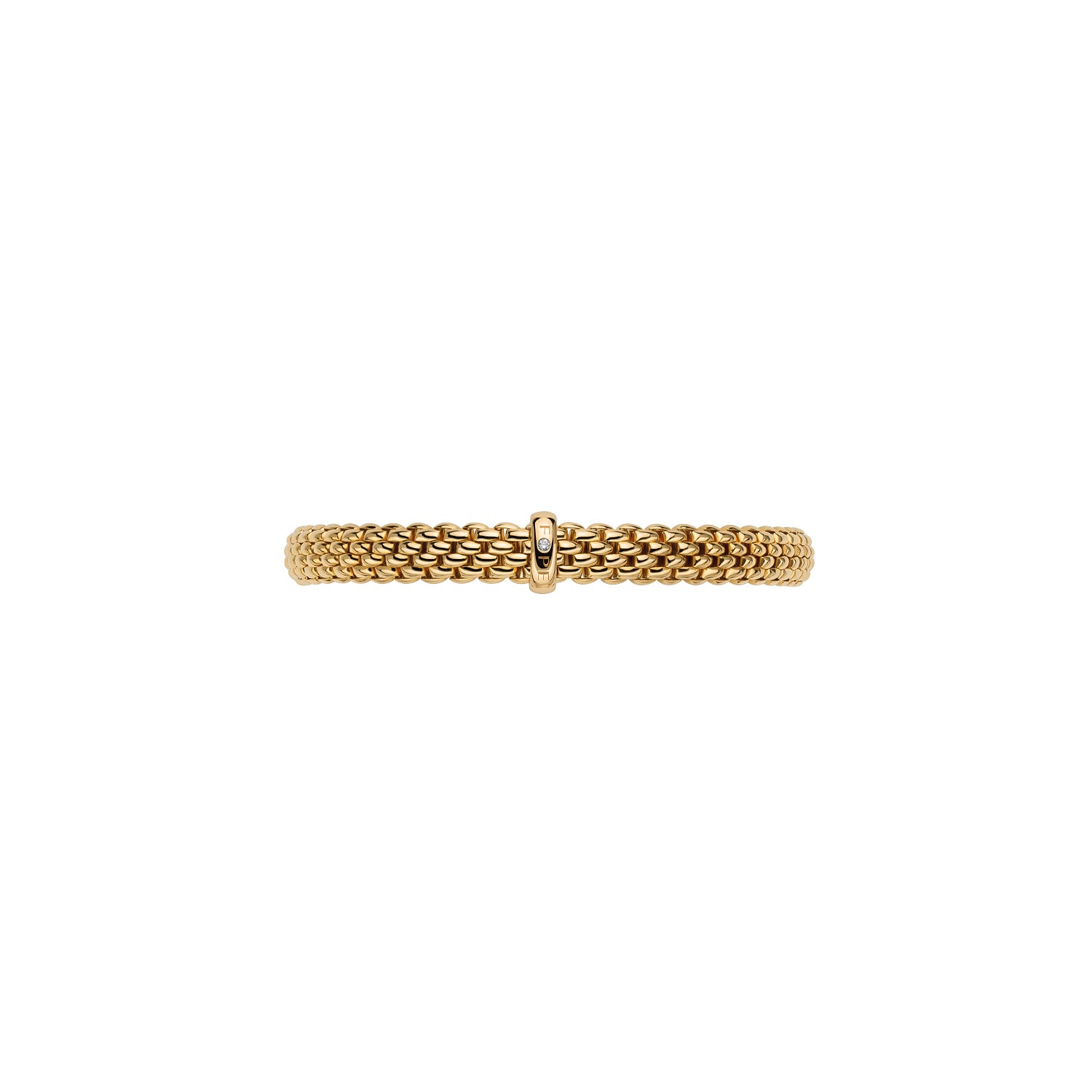 Fope Vendome Yellow Gold Essentials Bracelet front on view

