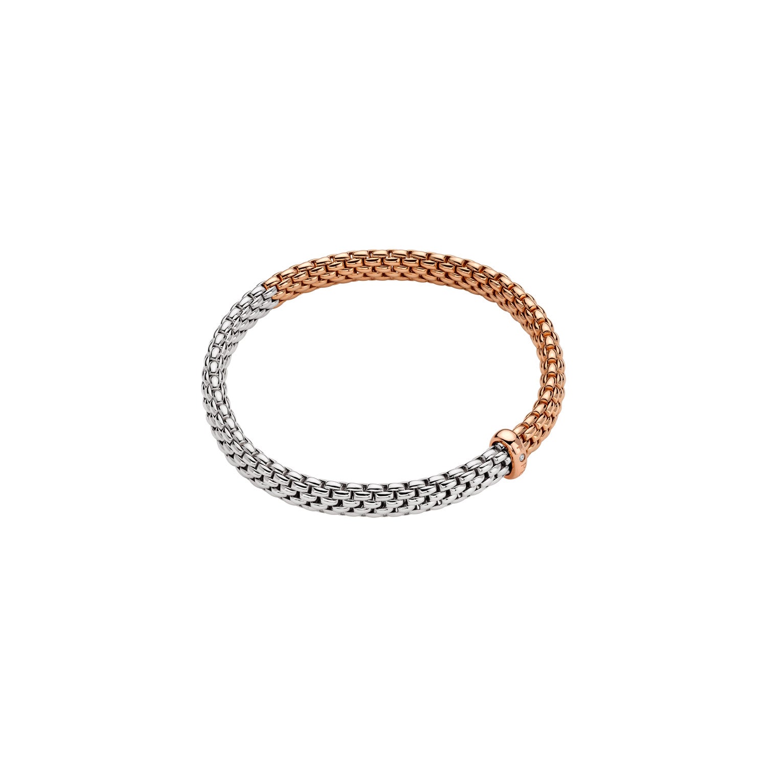 Fope Vendome Essentials Bracelet BiColour White and Rose Gold