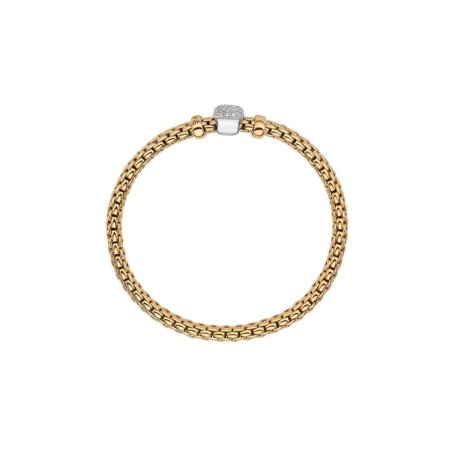 Fope Vendome YG Bracelet with cushion shape pave rondel profile image