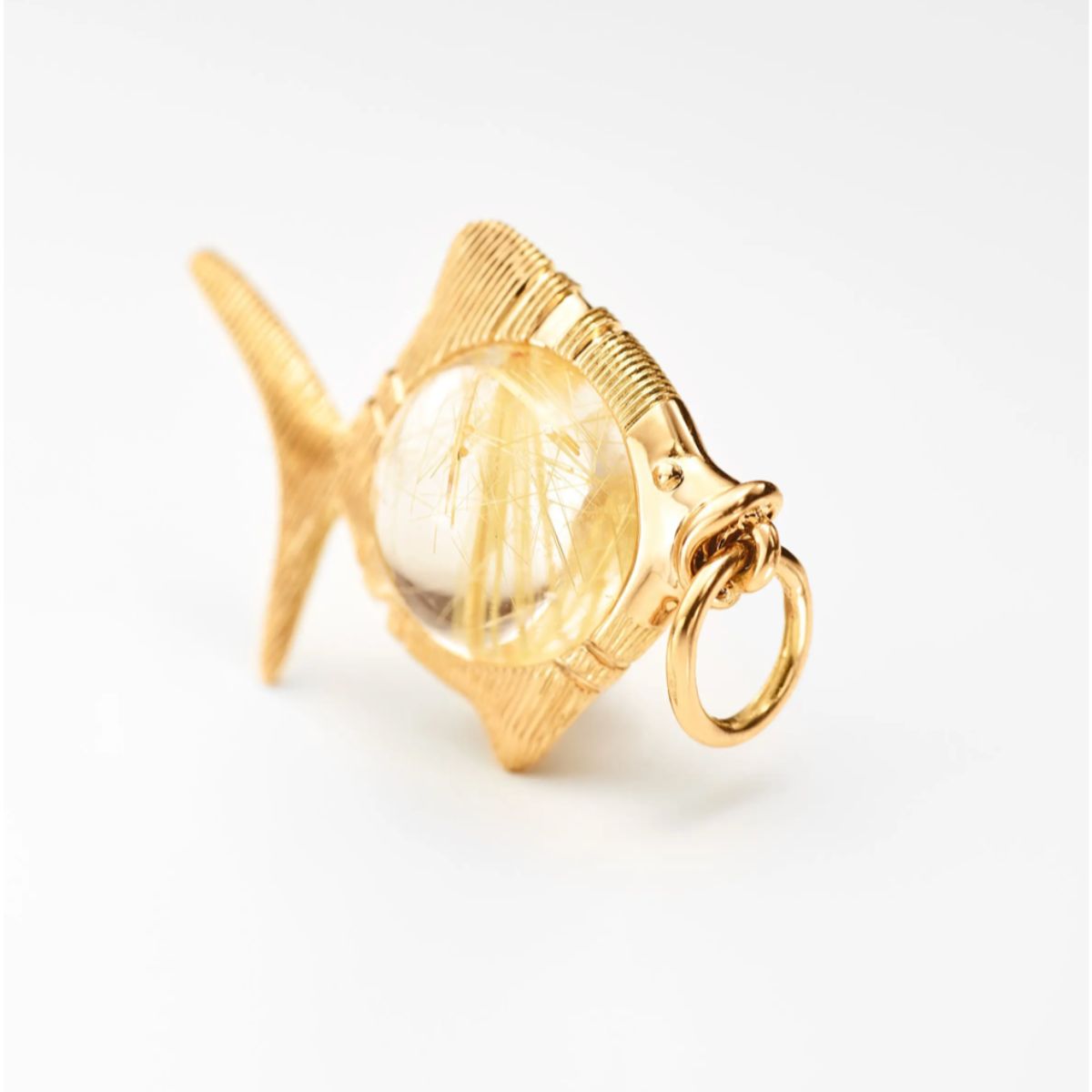 Ole Lynggaard Young FIsh pendant rutile quartz