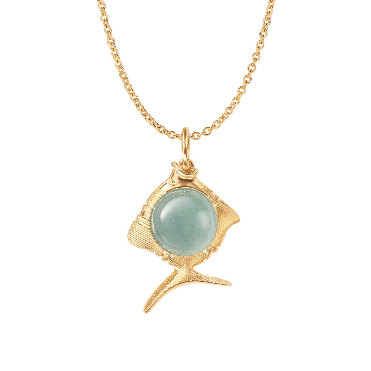 Young Fish Pendant by Ole Lynggaard in Aquamarine