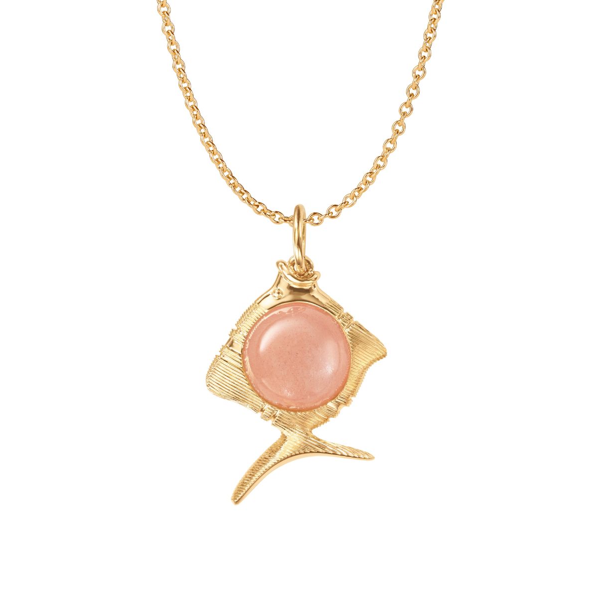 Young Fish Pendant blush moonstone