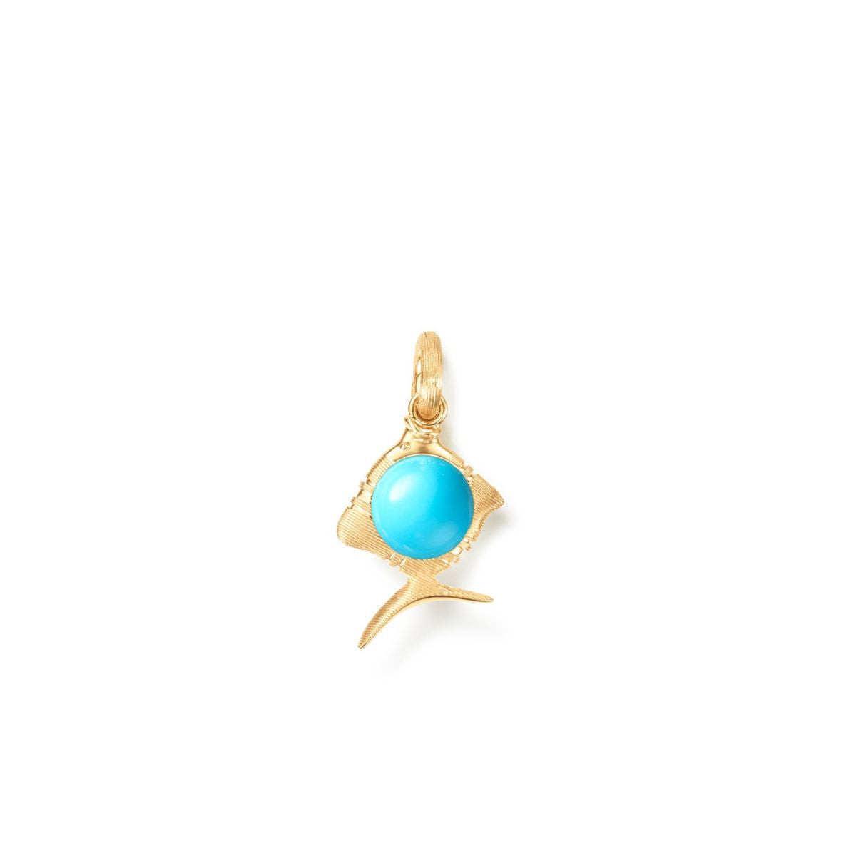 Ole Lynggaard Young Fish Charm with Turquoise gemstone
