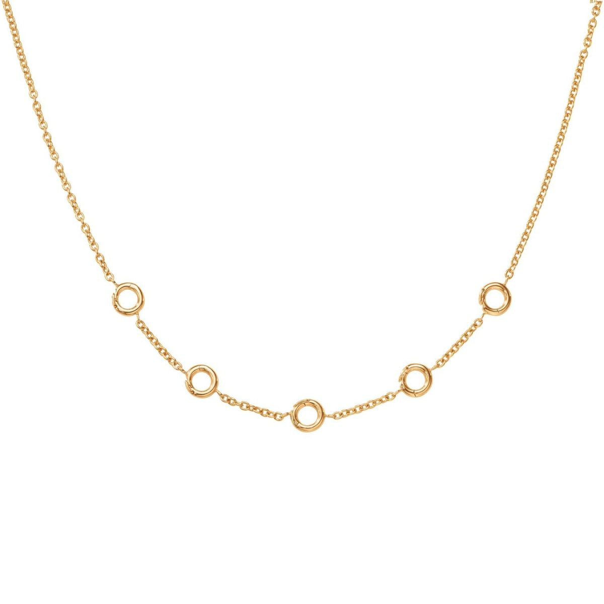 Ole Lynggaard Young Fish collier chain with 5 rings
