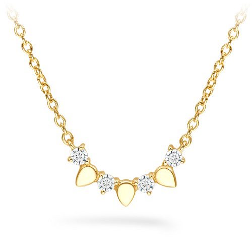 Hearts On Fire Aerial Solar Eclipse Necklace Yellow Gold