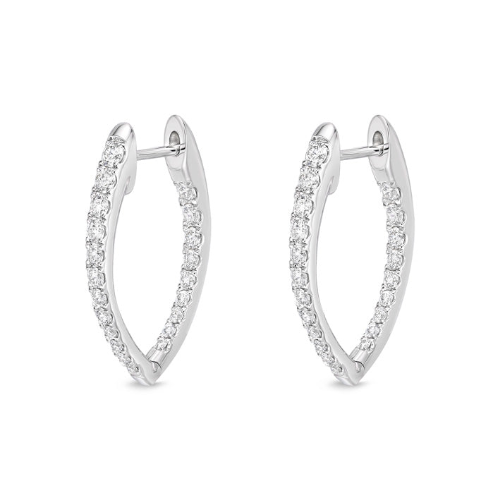 Small diamond hoop earrings Melbourne