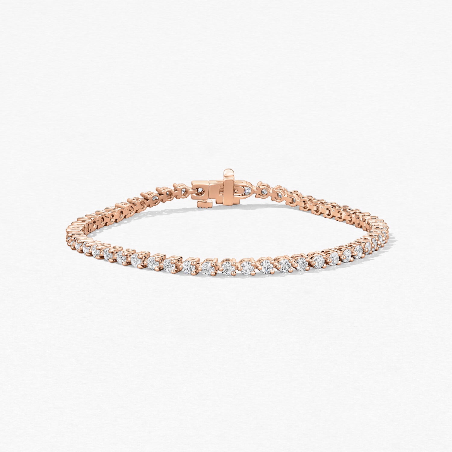 Rose gold tennis bracelet with diamonds 3.5ct