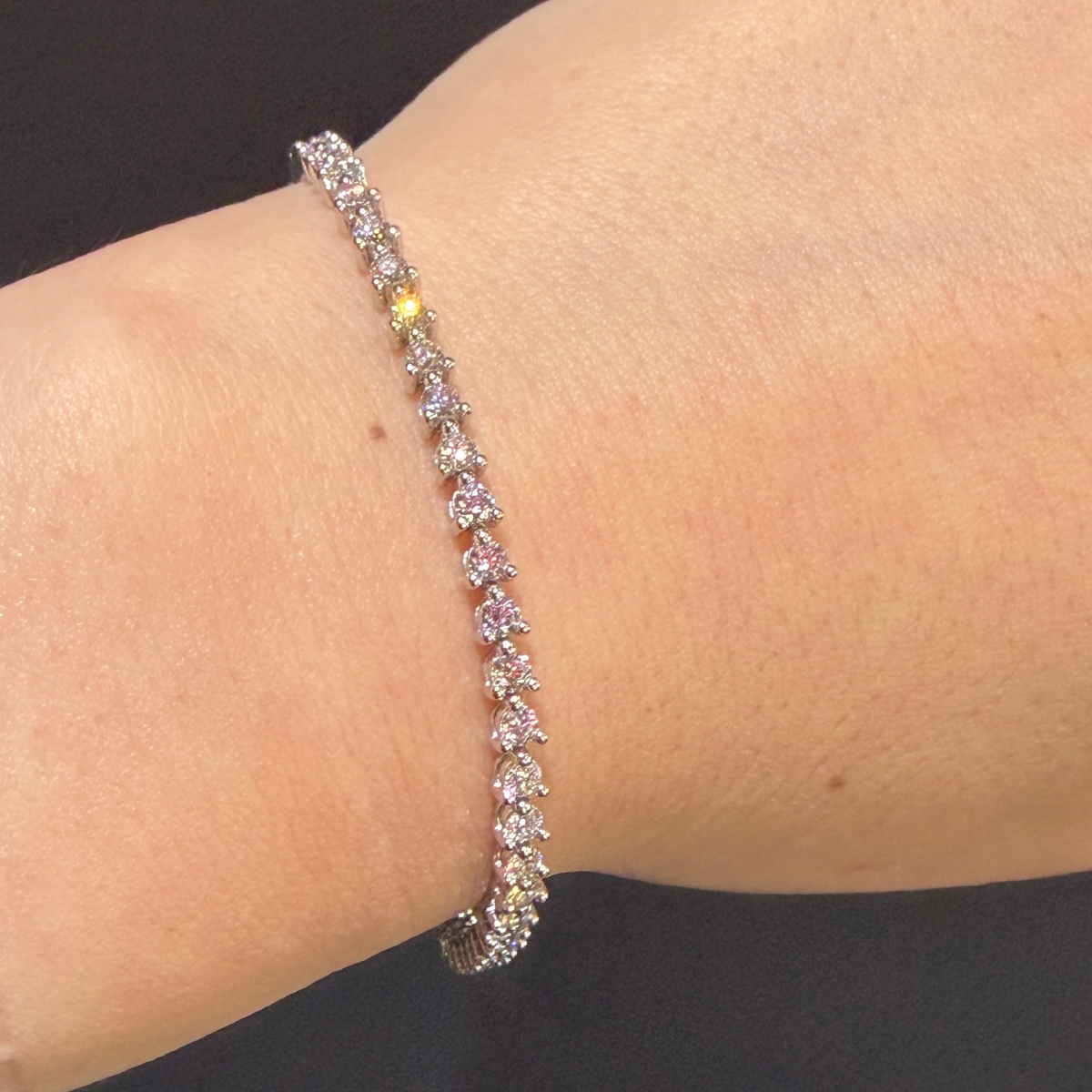 diamond tennis bracelet trewarne melbourne 18ct white gold natural diamonds