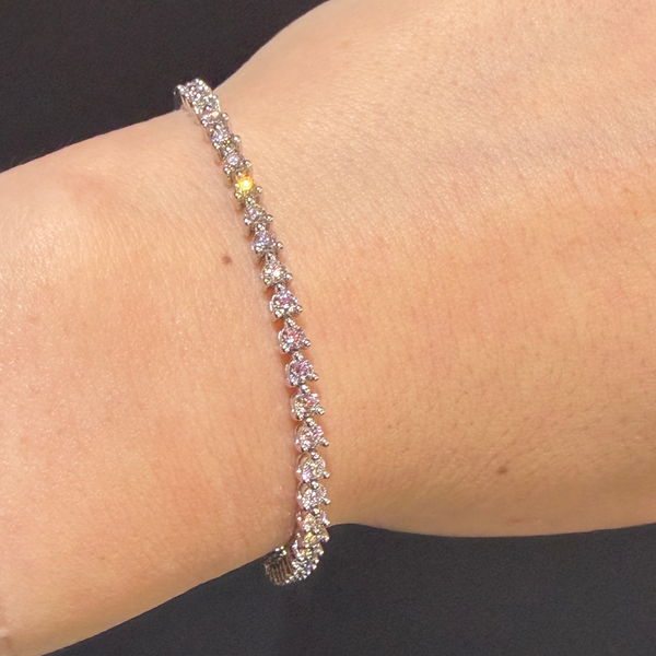 diamond tennis bracelet trewarne melbourne 18ct white gold natural diamonds