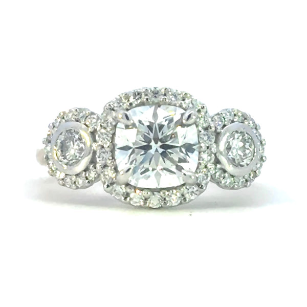 Diamond Trilogy Halo Ring
