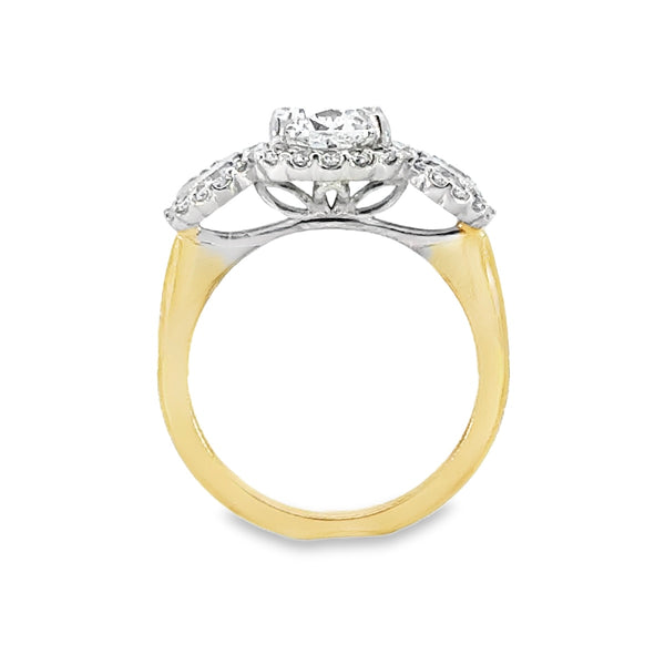 Diamond Trilogy Halo Ring