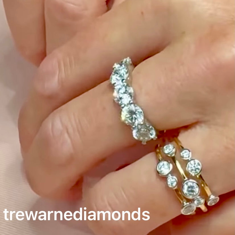 Five Diamond Ring in Platinum