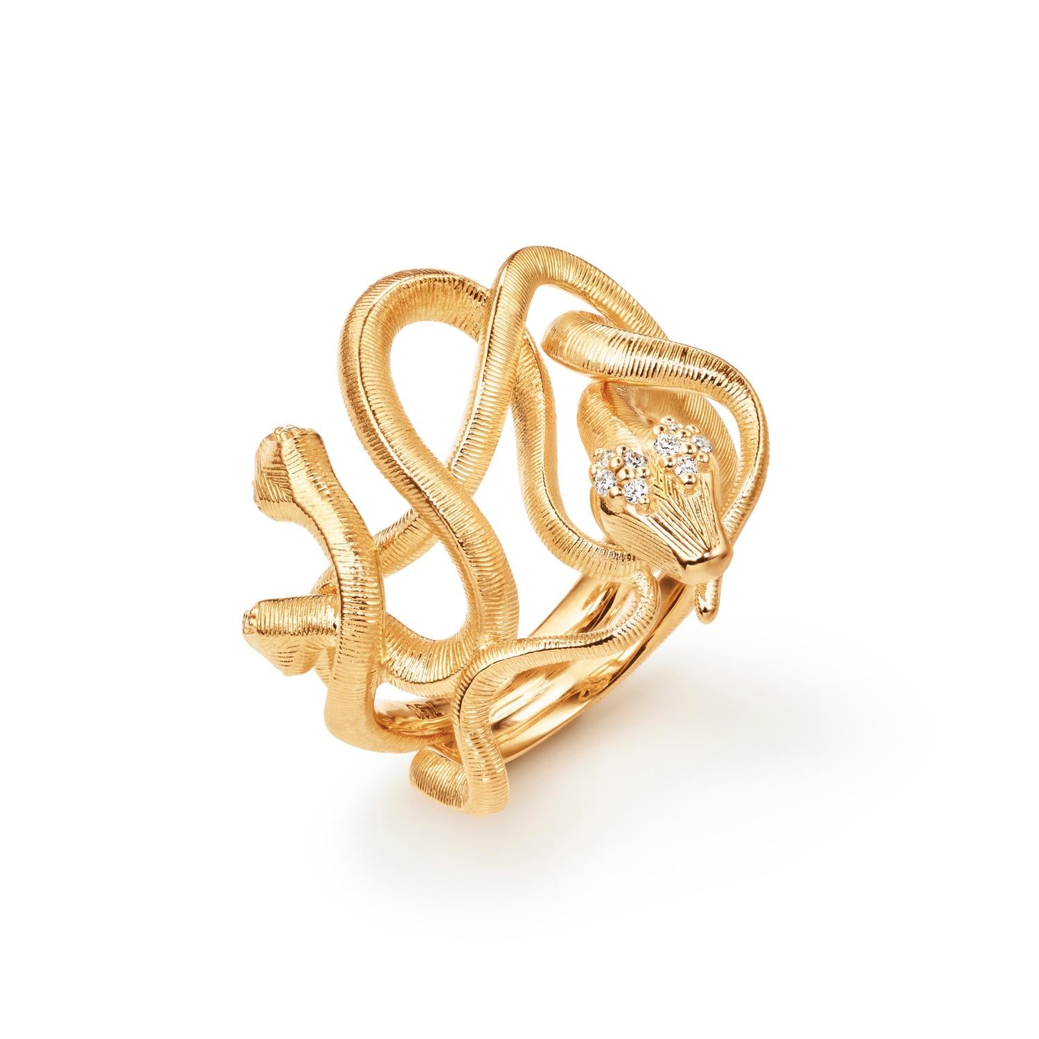 Ole Lynggaard Medusa snake ring