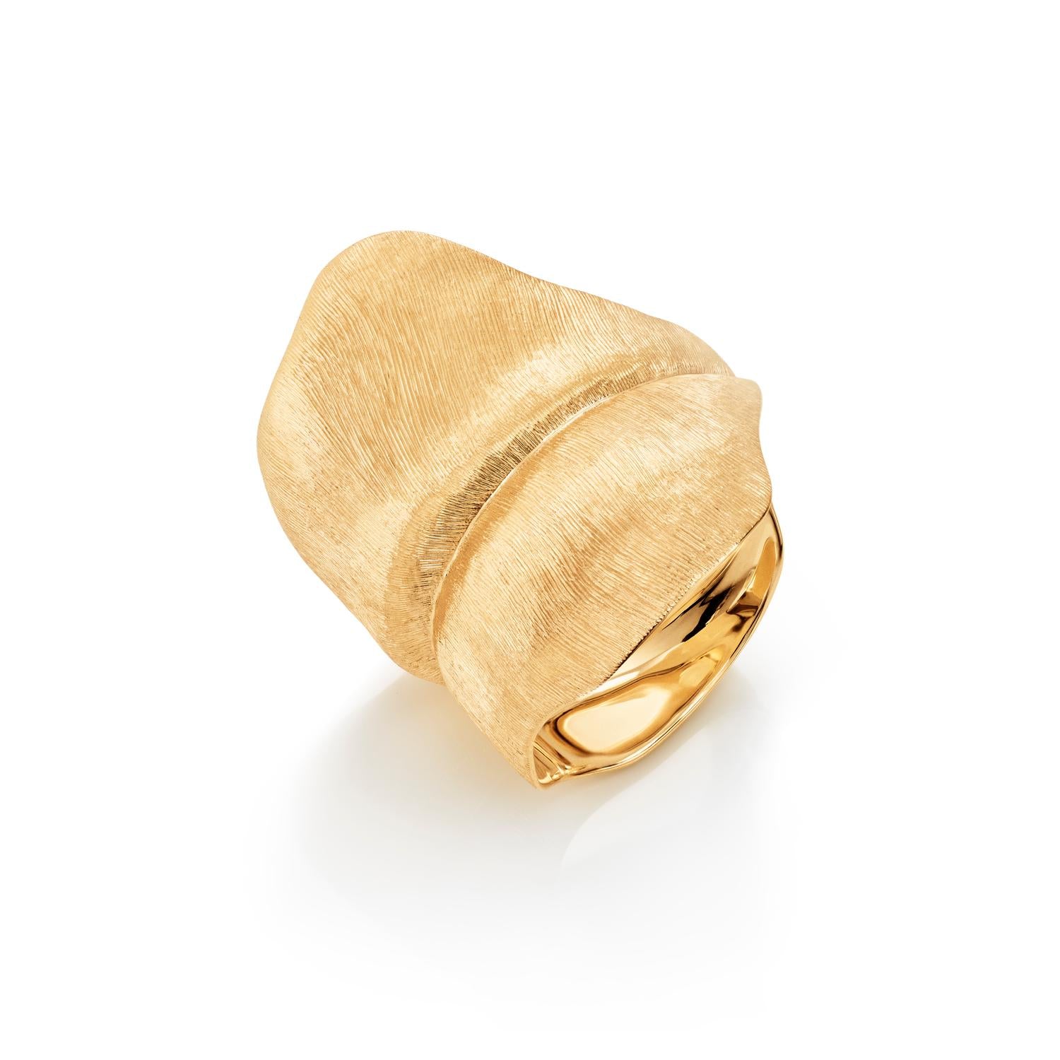 Ole Lynggaard Large Gold Leaves Ring