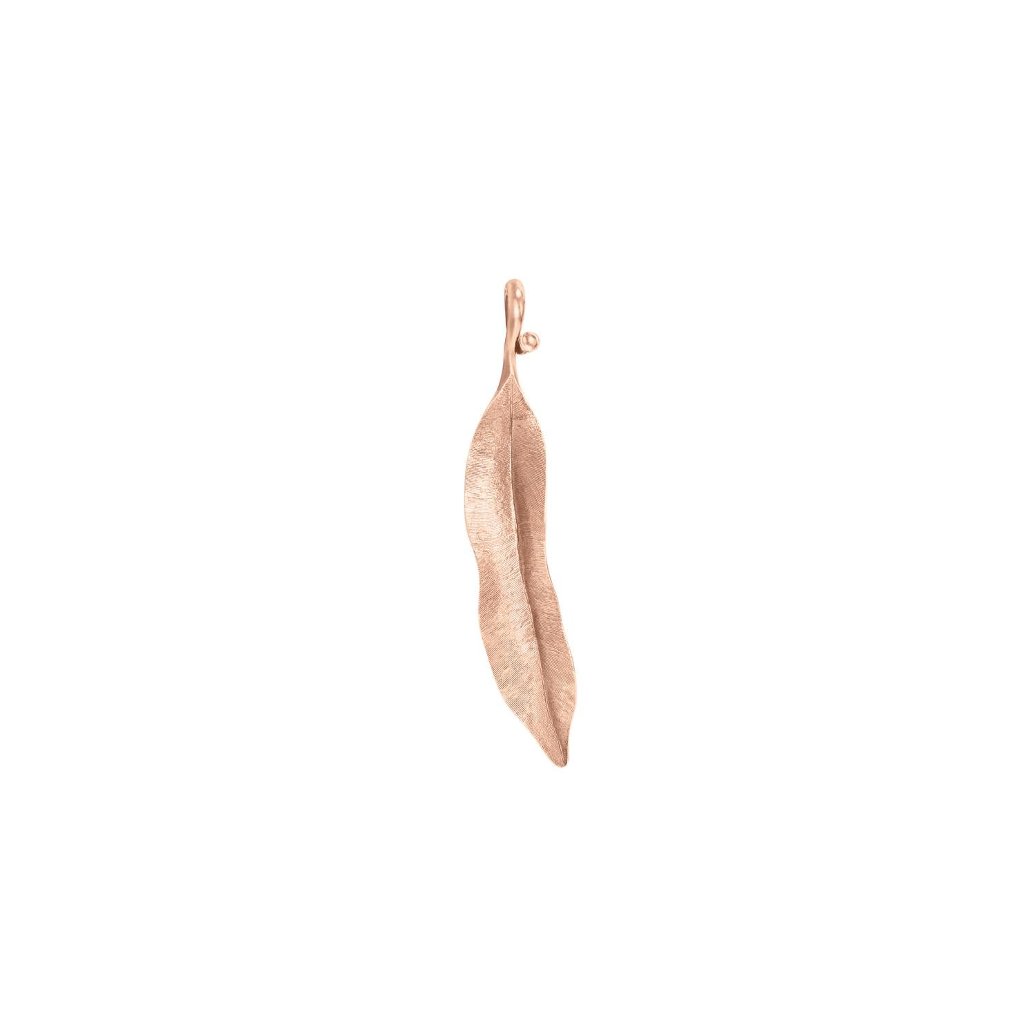 ole lynggaard rose gold leaves pendant small