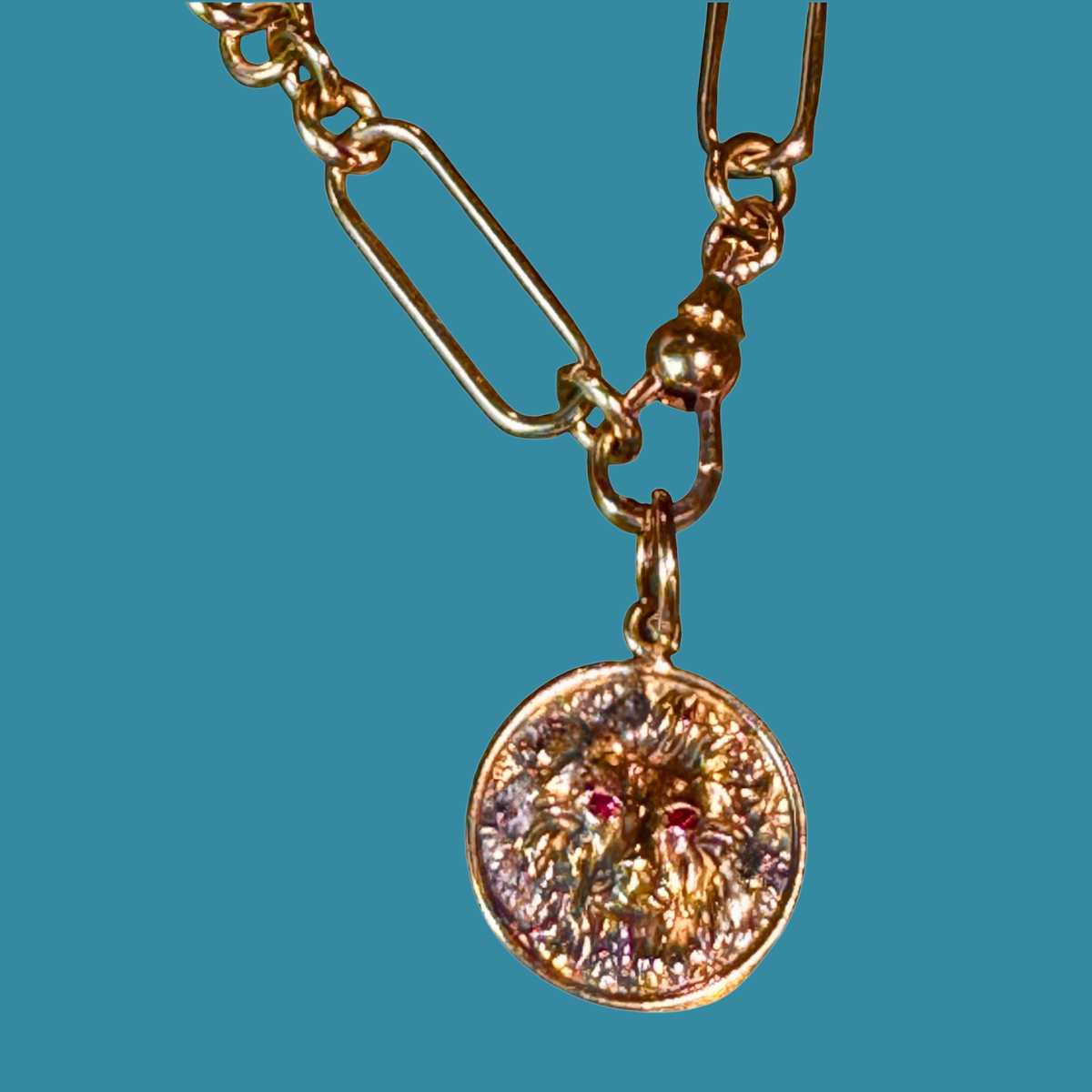 LION Medallion Pendant - 18ct Yellow Gold
