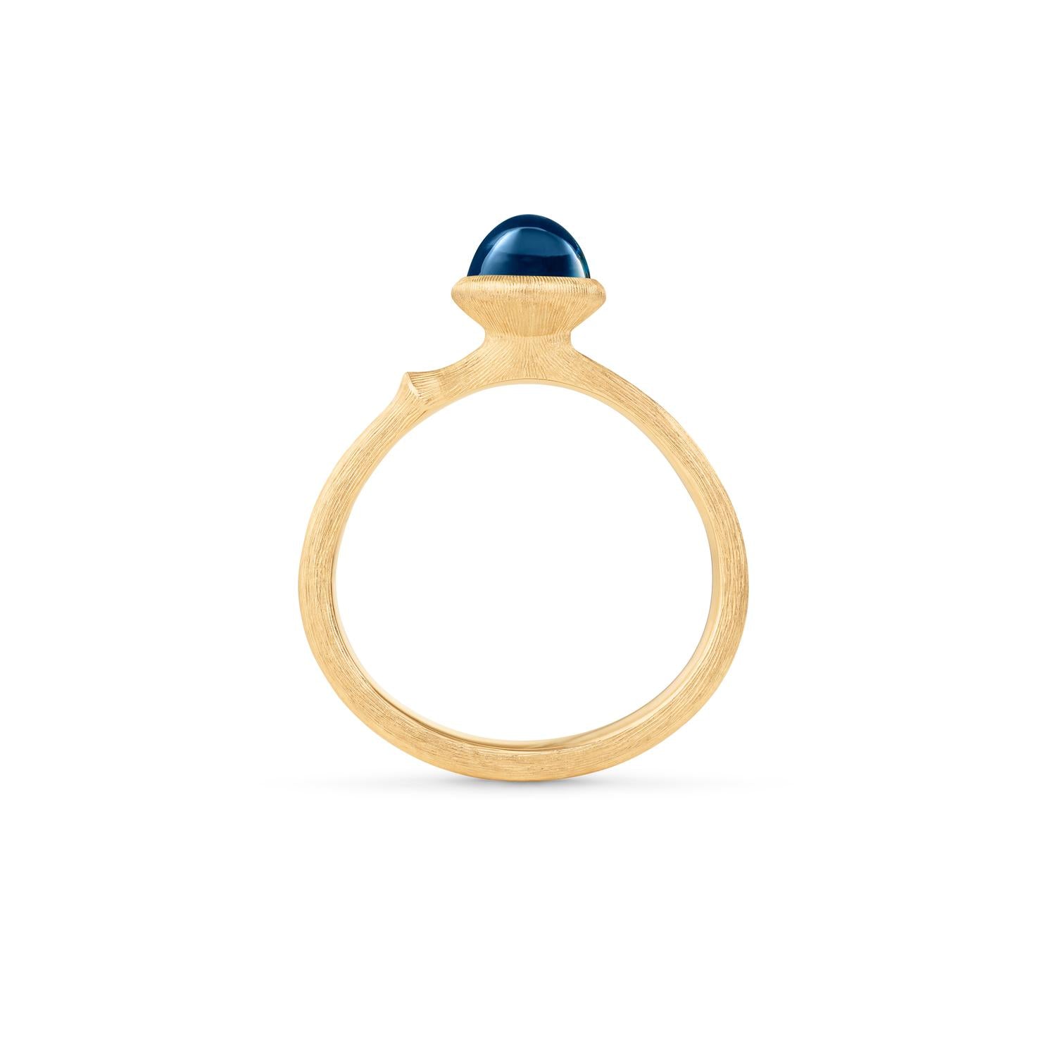 London Blue Lotus Ring profile view size #0