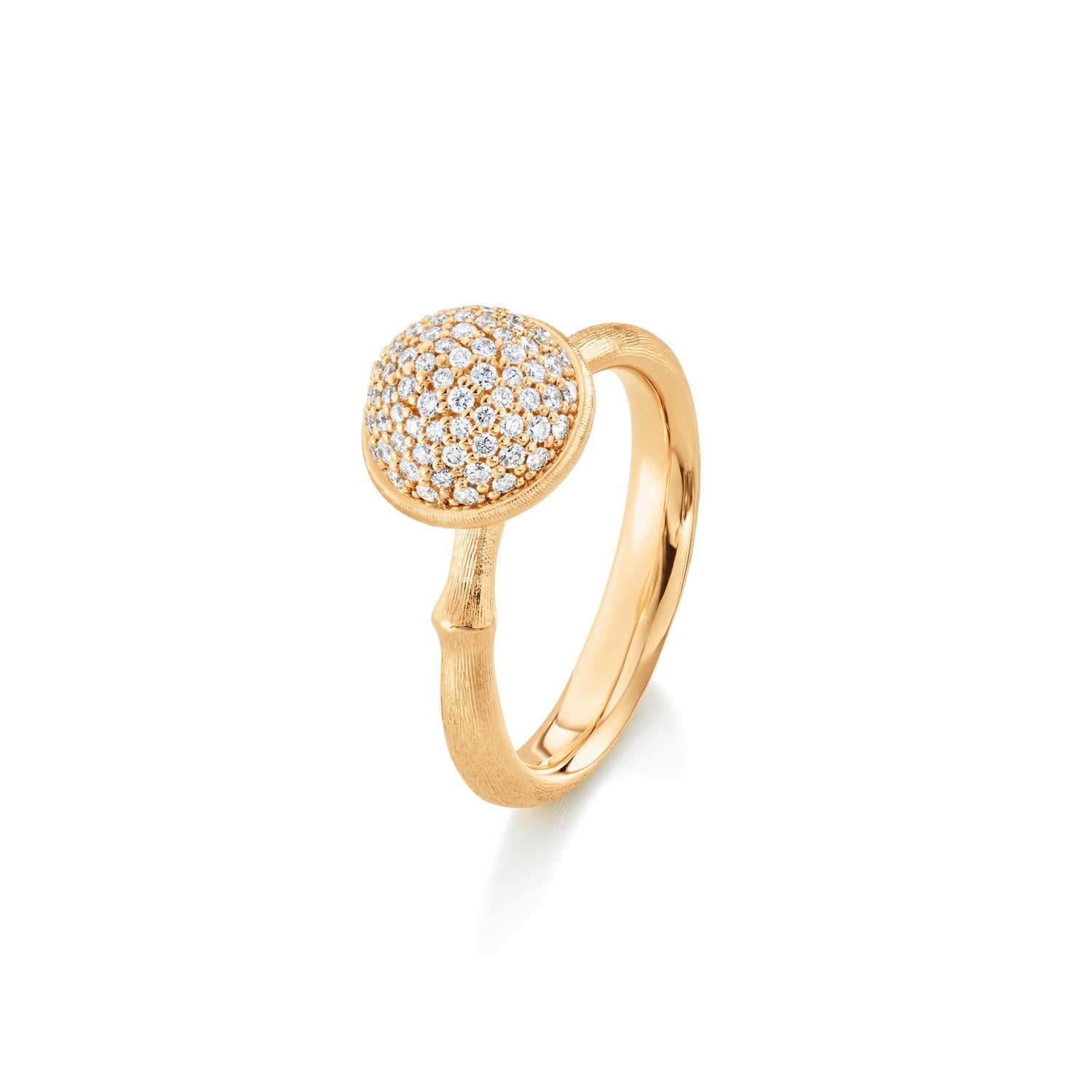 Ole Lynggaard Pave lotus ring medium