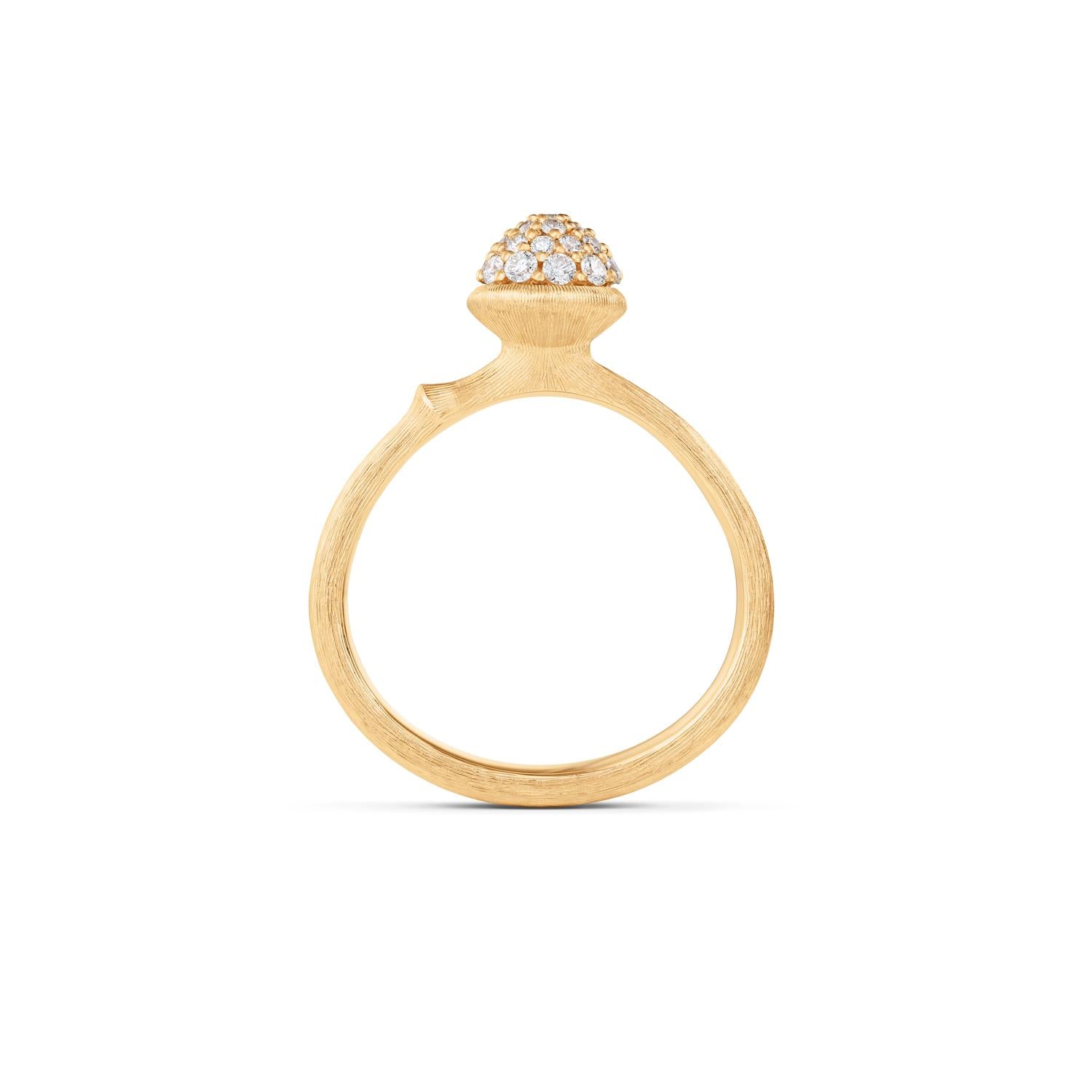 Ole Lynggaard pave lotus ring small