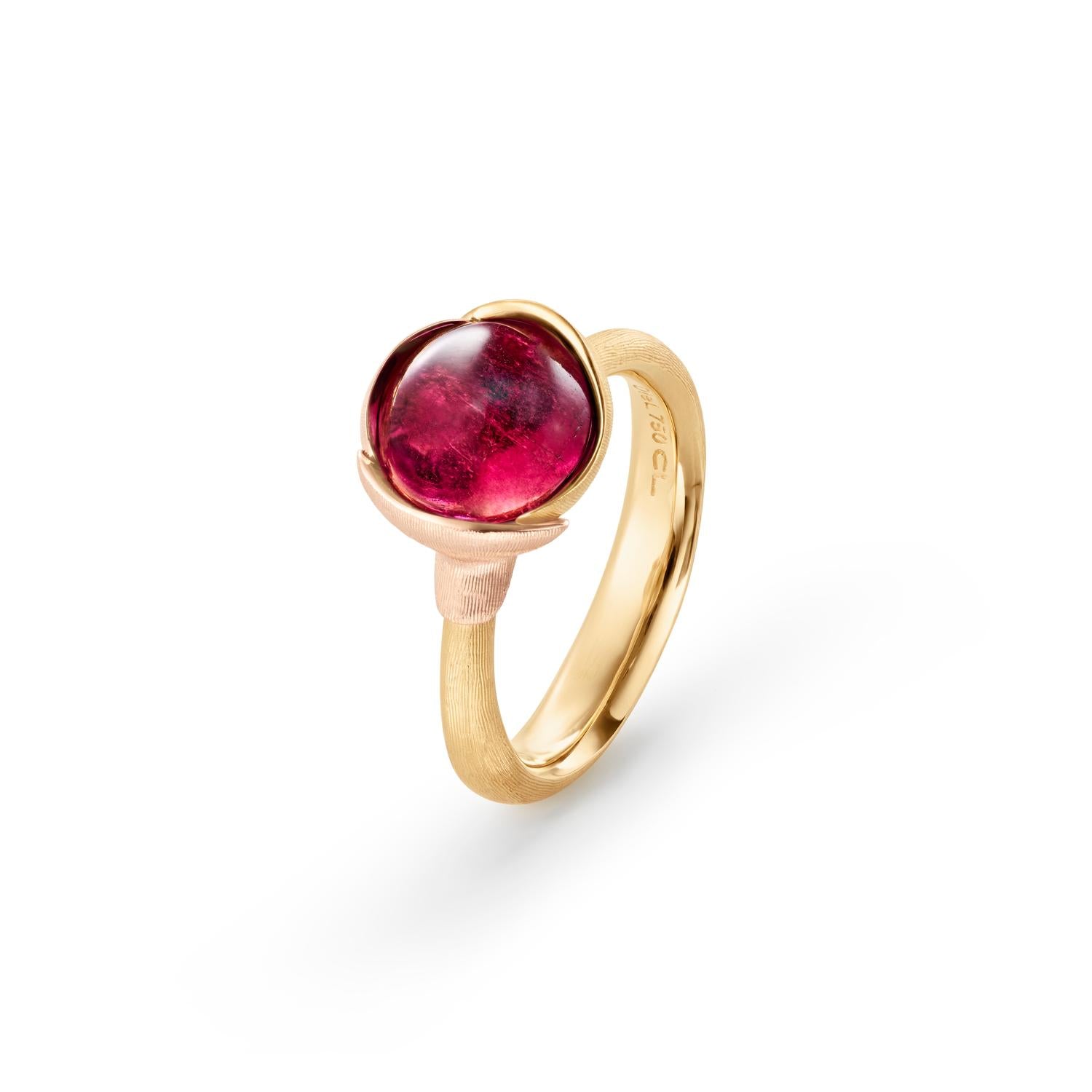 Ole Lynggaard Lotus ring cerise tourmaline size 1