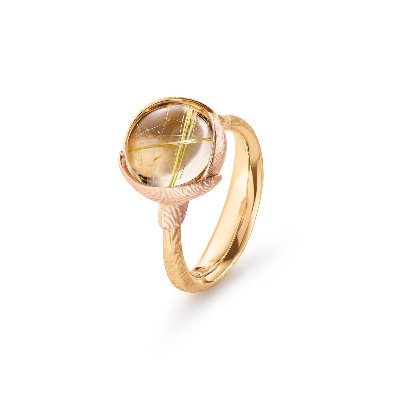 Ole Lynggaard Lotus Ring Rutile Quartz size 2
