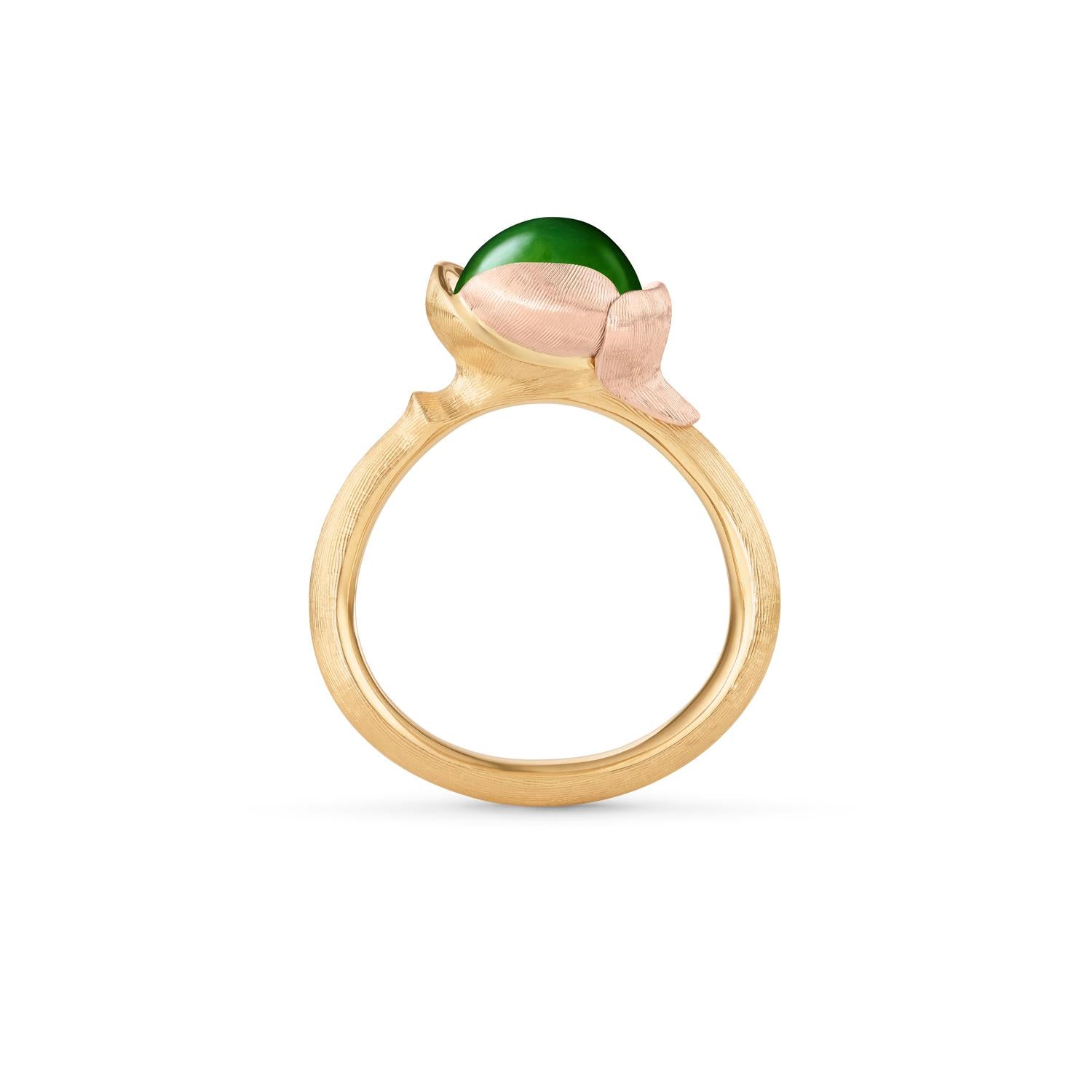 Ole Lynggaard Serpentine Lotus Ring #1 profile view