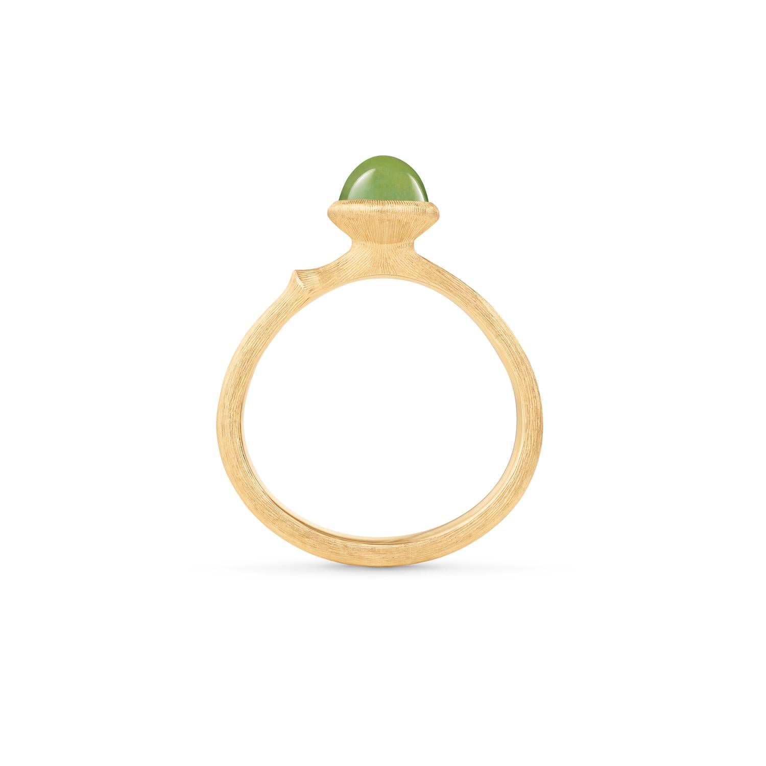 Ole Lynggaard Serpentine Lotus Ring size 0 profile view