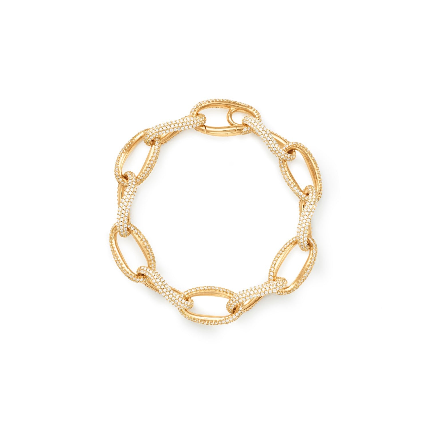 Ole Lynggaard Love Collier Bracelet Medium Pave Diamond Links