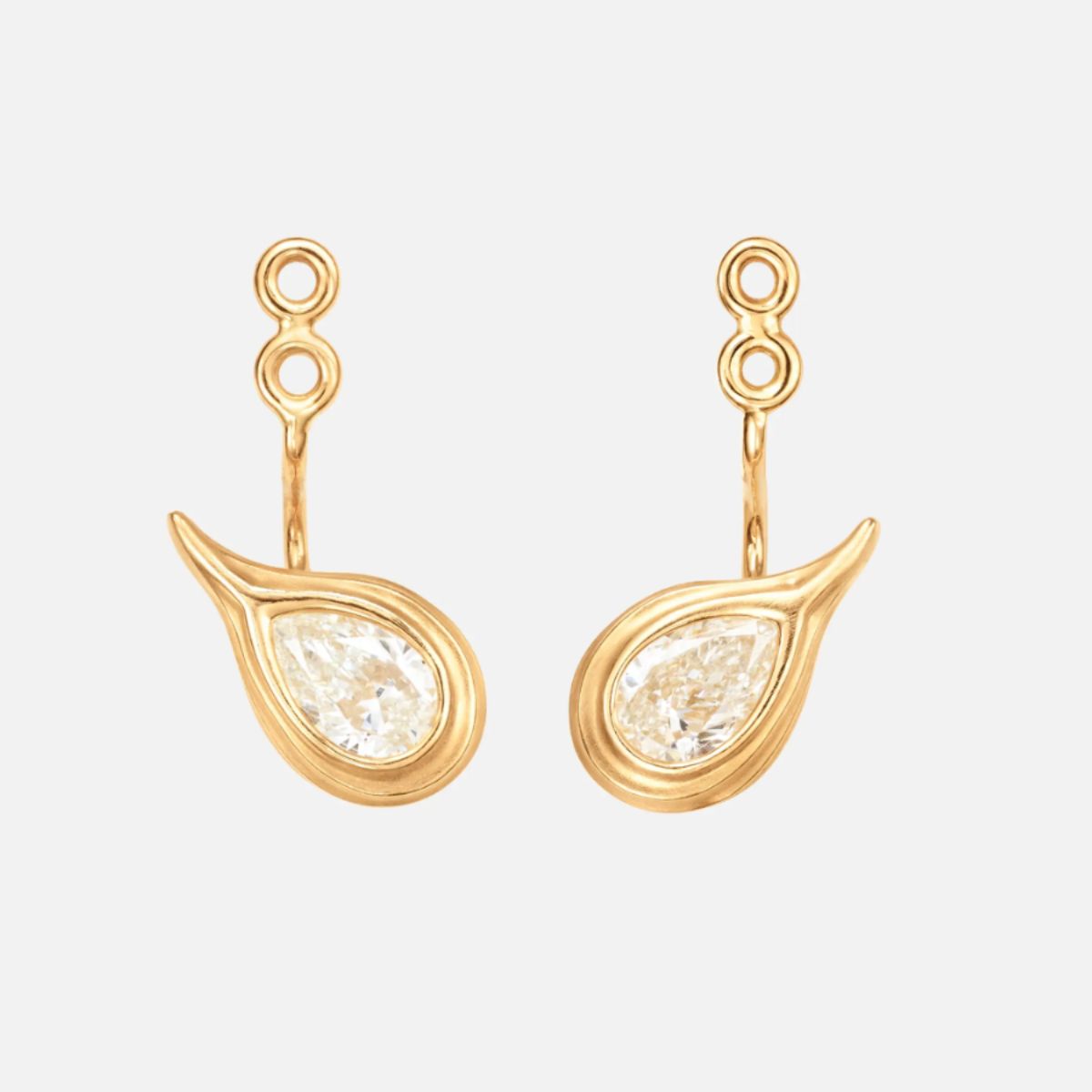 ole lynggaard ocean drop earring pendants in 18ct yelllow gold