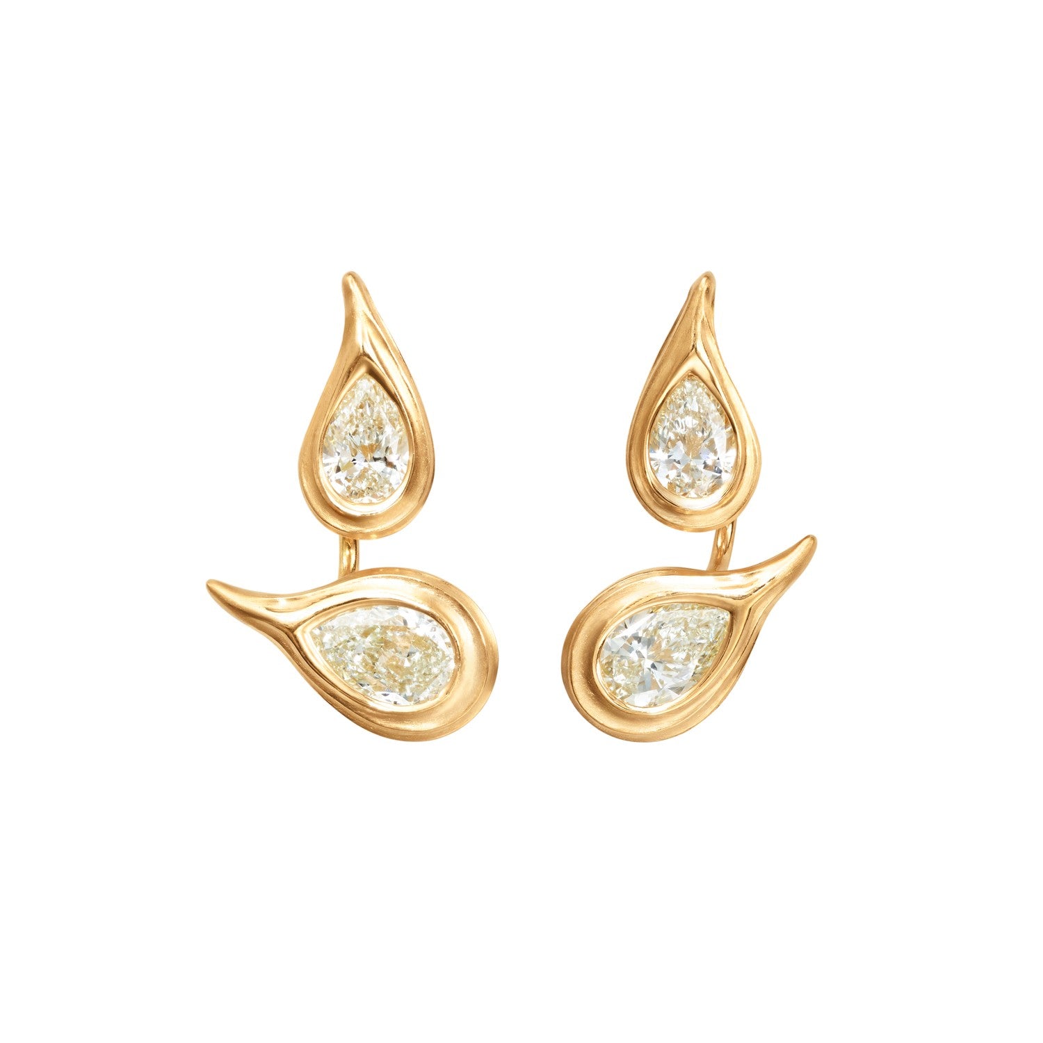Ocean Drop Solitaire Stud Earrings
