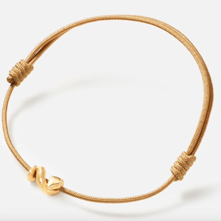 ole lynggaard beige string bracelet