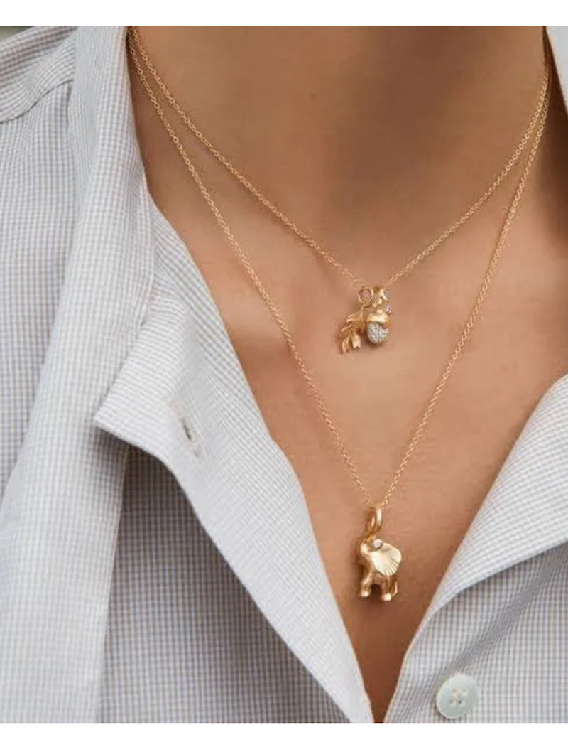 Ole Lynggaard Elephant Charm Yellow Gold - Medium