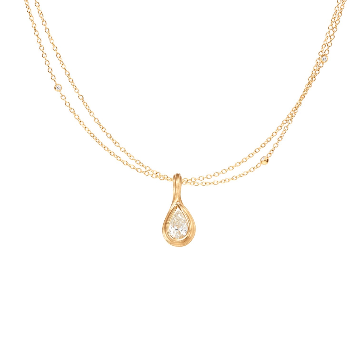 Ole Lynggaard Ocean Drop Pendant on collier