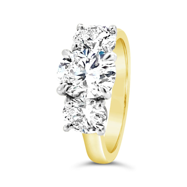 Oval Trilogy Large Natural Diamond Ring