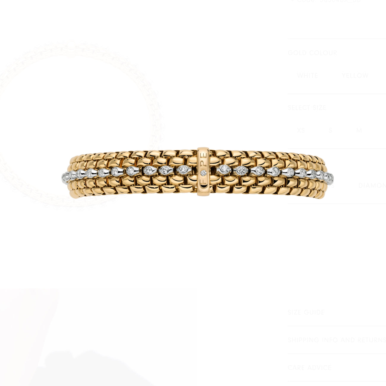 Fope Panorama 18ct Rose Gold Bracelet Pave' diamonds full circle