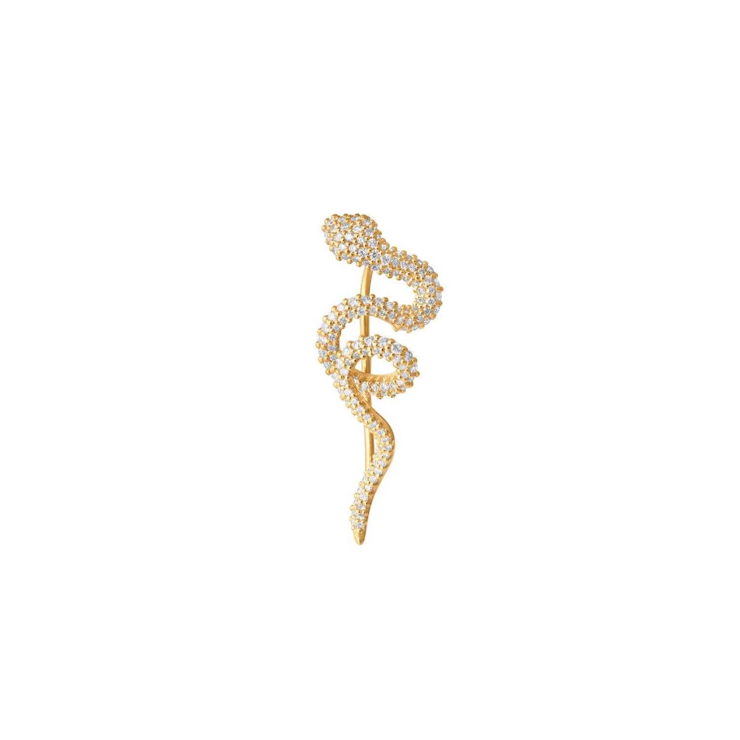 Pave snake climber earring by Ole Lynggaard