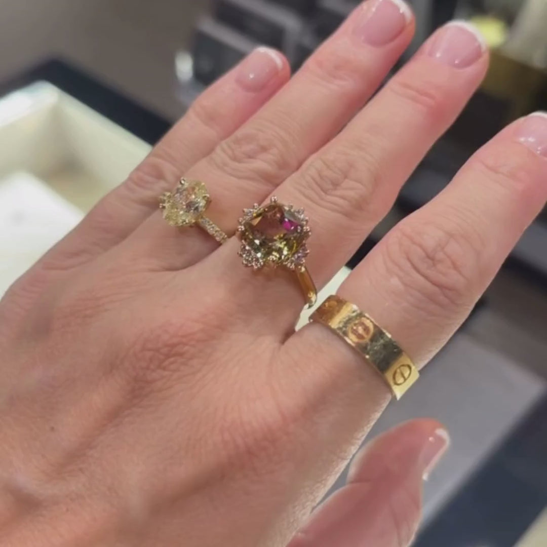 Video wearing Tourmaline ring