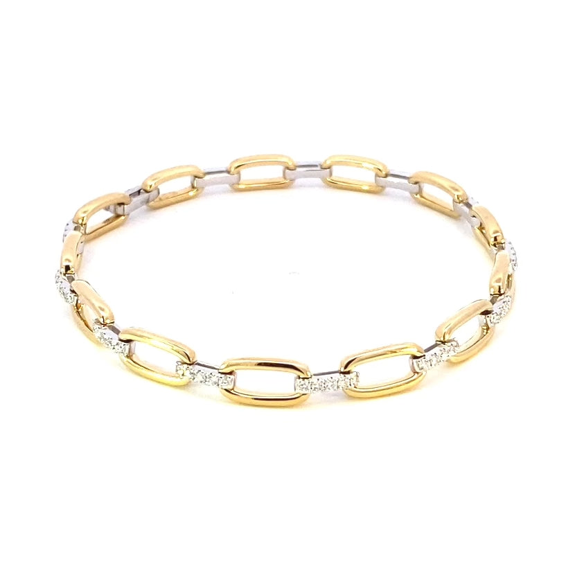 Trewarne Heritage 18ct Yellow and White Gold Diamond Link Bracelet