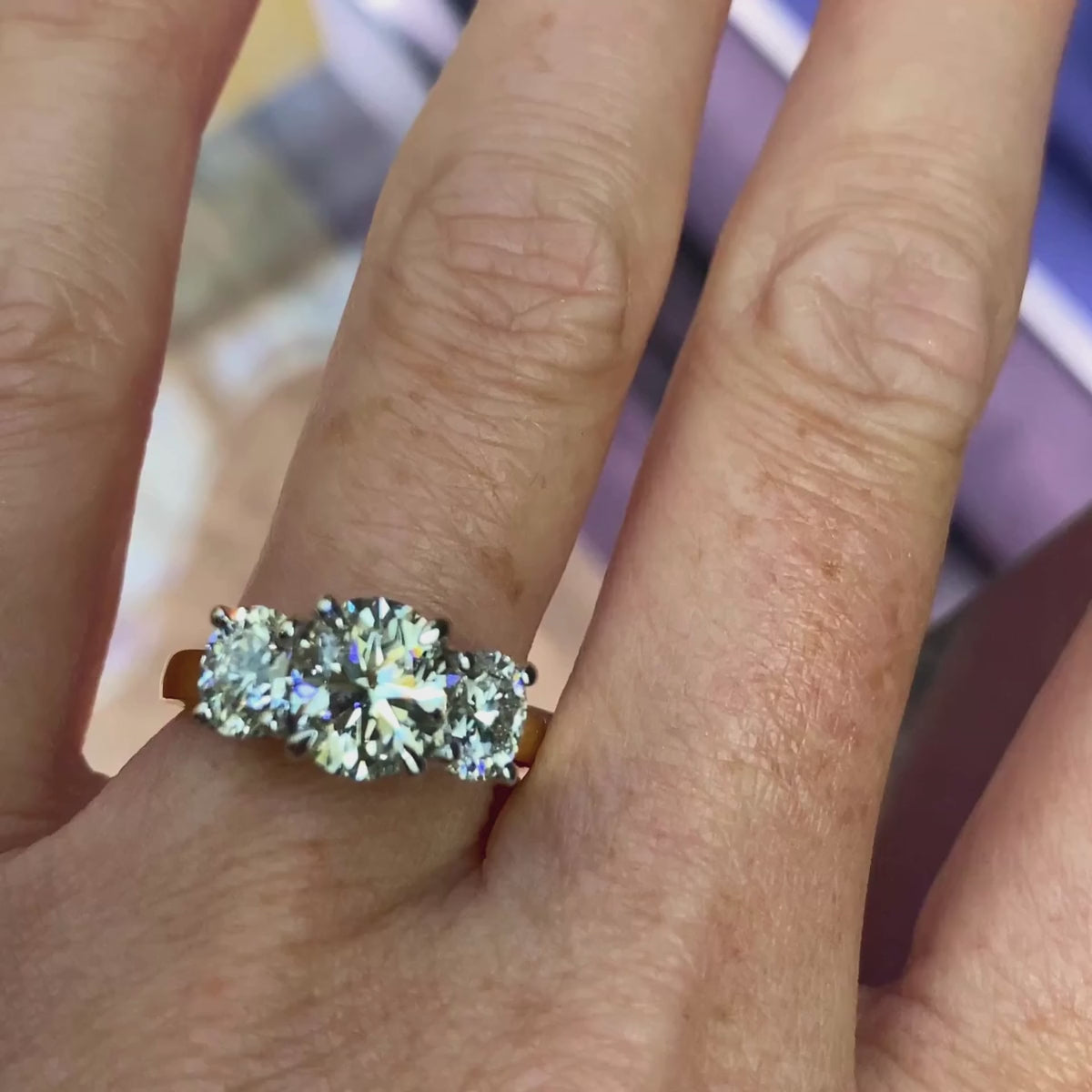 Ideal Oval Cut Trilogy Ring Trewarne 
